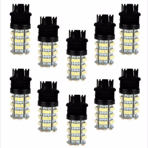 

10X 3156 3157 6000K Xenon White Reverse Lights / Tail 54SMD LED Car Light Bulbs 5cm White 12v Car Bulbs