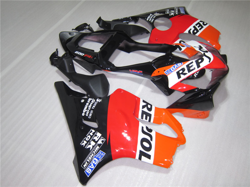 

Injection molding bodywork fairing kit for Honda CBR600 F4I 01 02 03 black orange fairings set CBR600F4I 2001-2003 OT34, Multi-color