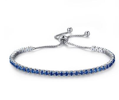 

Fashion style single row Micro inlay Zircon plated Platinum Women bracelet
