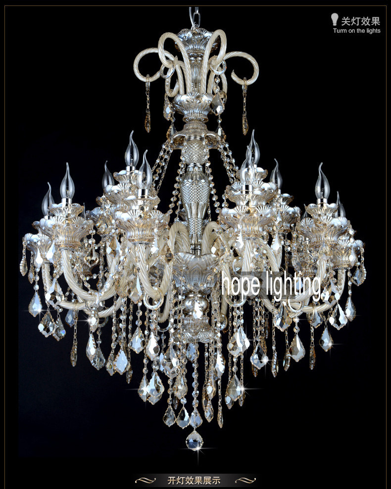 led crystal light fixtures Candle Chandeliers for the living room Wrought Iron Lighting lamp bedroom bar dining room chandelier-image-401077635