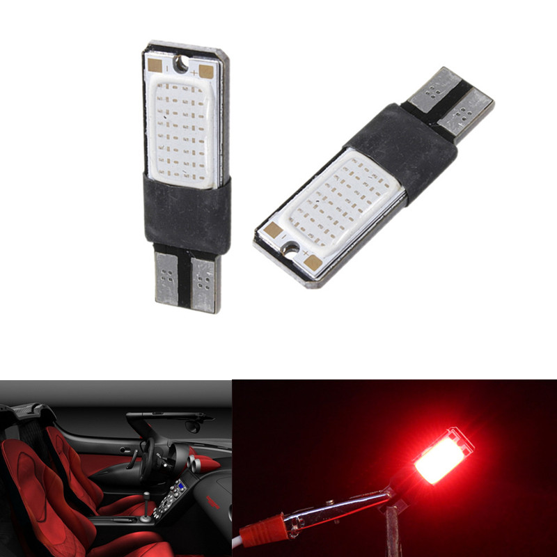 6x WHITE Yellow RED PINK BLUE ICE-BLUE COB LED Car Vehicle Light T10 168 194 2825 W5W 2886 Bulbs DC 12V-image-404382327