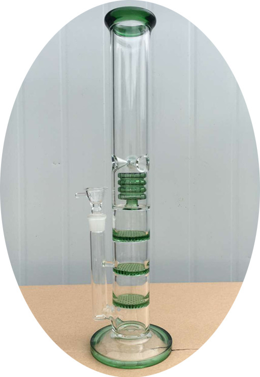 

High-quality glass water pipes glass bongs classic 3 layer honeycomb and birdcage perc oil rigs glass hookah