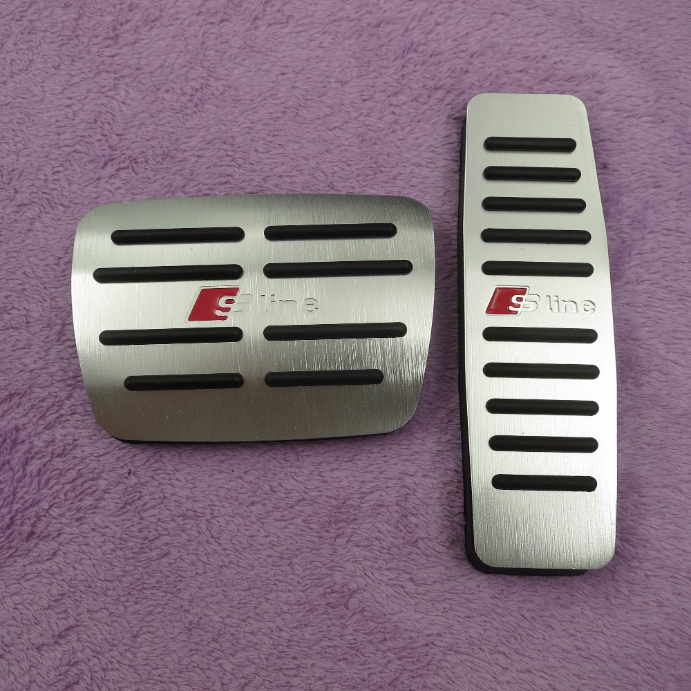 

For Audi Q7 2006-2015 Fuel Brake Foot Rest AT pedals Plate Non slip Aluminium Alloy Accelerator brake pedal Pads Covers stickers