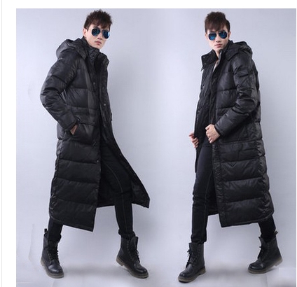 

Wholesale- Free shipping !!!The man with long down jacket Male new winter thickening over-the-knee big yards down jacket to keep warm coat, Black