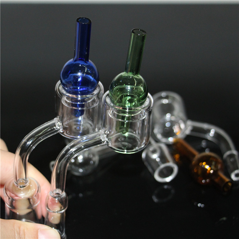 

new design xxl quartz thermal banger with carb cap 10mm 14mm 18mm double tube quartz nail for glass water pipes free