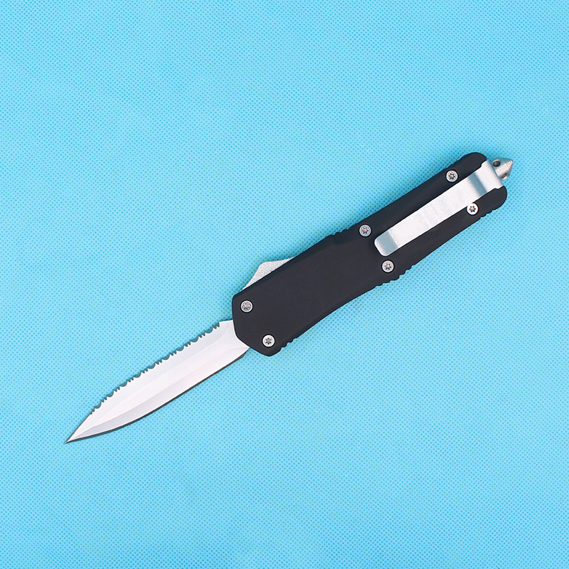 

Titanium Large Auto Tactical Knife EDC White A07 Knives Blade 440C Pocket Knife Coated Survival Xmas Gift Wphos