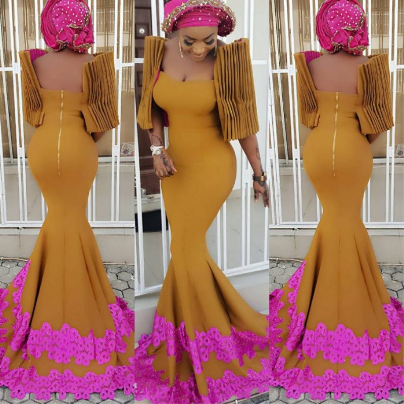 

Art Deco-inspired Neck Prom Dresses Sexy Off-Shoulder Portrait Mermaid Dresses Evenng Wear Applique Zipper Backless Satin Long Evening Gowns, Champagne