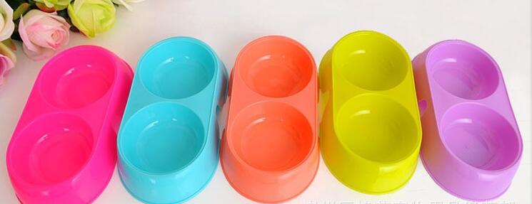 

NEW pet feeder for cat dog pets supplies double food plastic bowls for cats dogs food dishes holder high quality for pet in stock