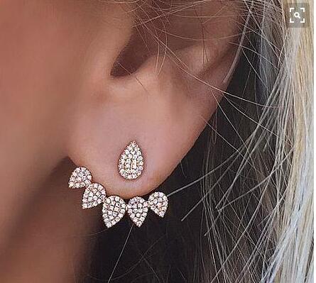 

All-match jewelry individuality design in Europe and America drops new full diamond earrings and earrings earrings type