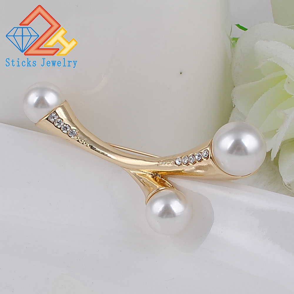 

Fashion bright alloy brooches Safety Pins For Garment Accessories Scarf Clip pins Brooch for business suit