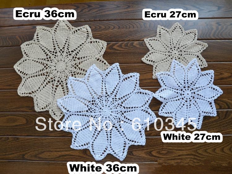 

Wholesale- Free shipping hand made Crochet Cotton Doily ,Crochet table pad, ,place mat 27X27CM 10 PCS/LOT