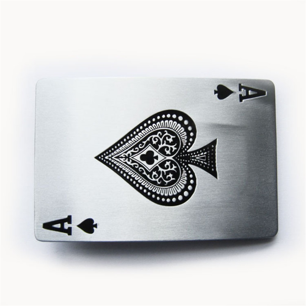 

Men Belt Buckle New Ace Spade Poker Card Enamel Vintage Rectangle Belt Buckle Gurtelschnalle Boucle de ceinture BUCKLE-CS013 Brand New, Slivery;black