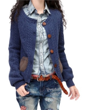 Gros-Akkadien automne et hiver pull femme o-cou cardigan en cachemire conception courte épaississement pull tricoté torsadé