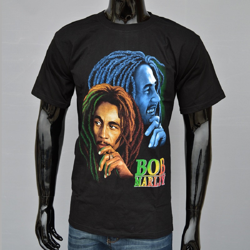 2017 Mode streetwear BOB Band hommes 3d t-shirt noir à manches courtes vêtements t-shirt o cou Tops lâche fit t-shirt pour hommes BMTX24 F