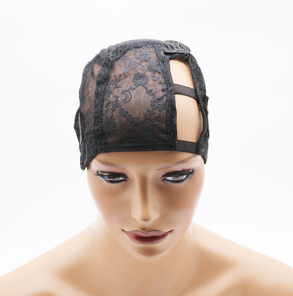 

DIY Right Left Middle U Part Wig Caps for Making Wig Glueless Cap Straps on Back 4 Combs Sewn on Adjustable Straps