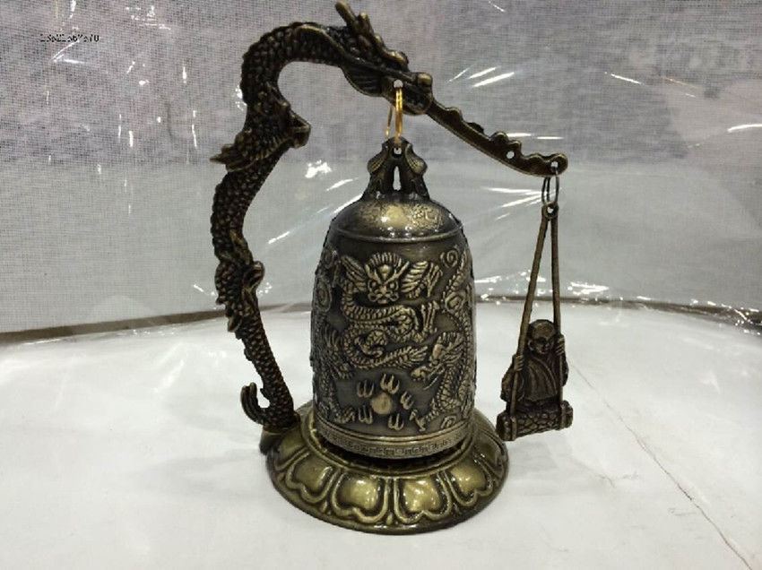 

collectable Chinese Dragon Bell statue GY8