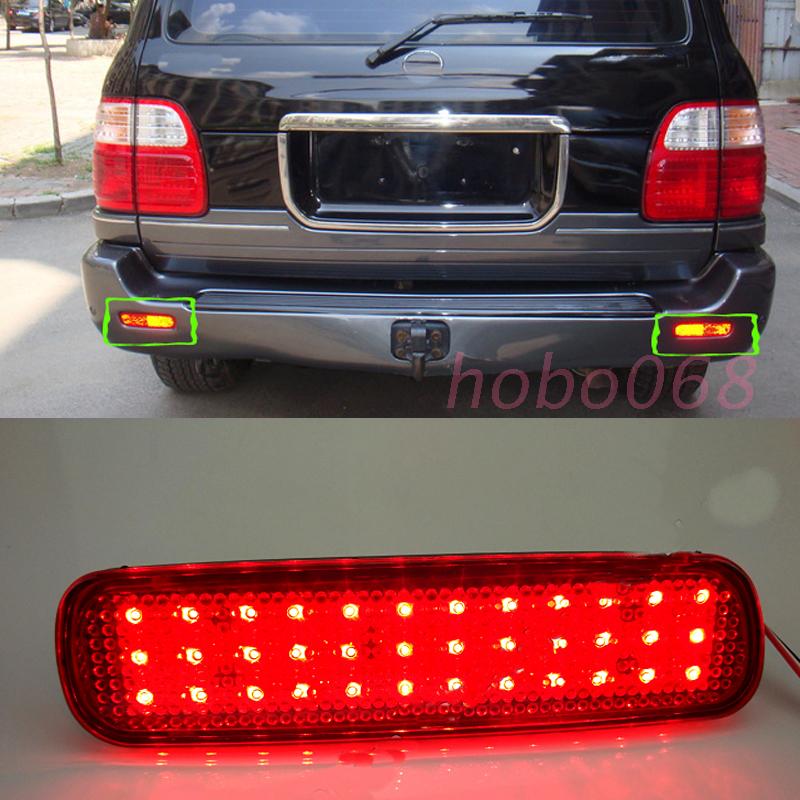 

1SET Car AUTO REAR Bumper Left Right Fog light Led Refit Decorative TRIM For Lexus LX470 1998-2007 DIY