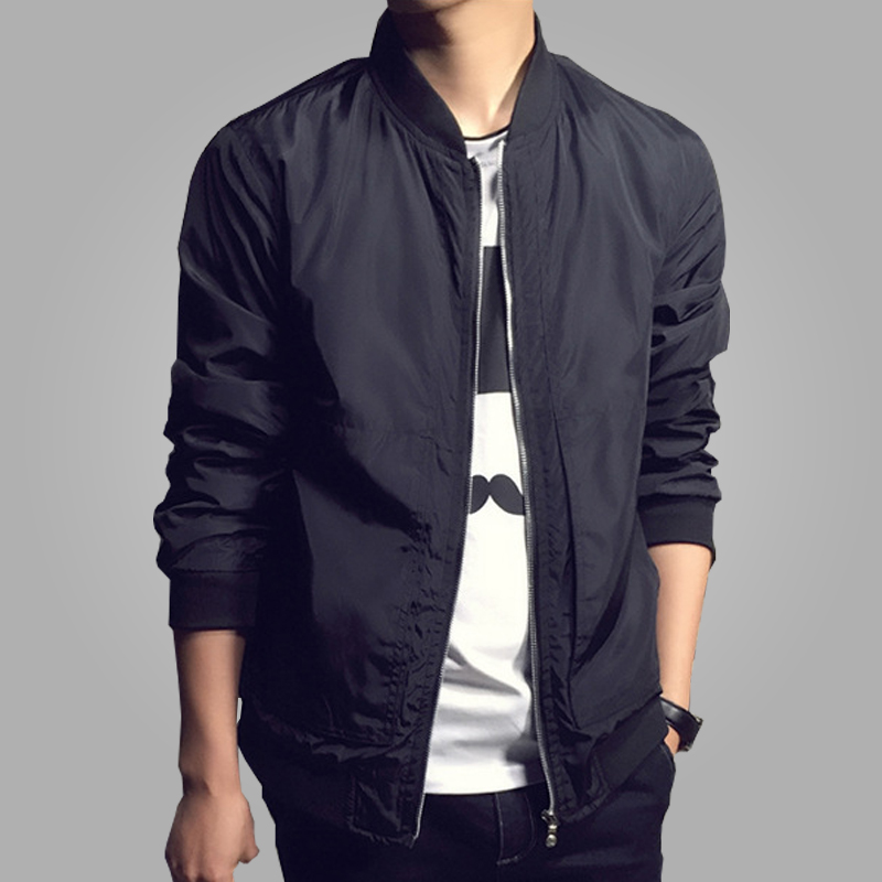 Wholesale- 2016 New Arrival Spring Men's Jackets Solid Fashion Coats Male Casual Slim Stand Collar Jacket Men Outerdoor Overcoat M-XXXXL