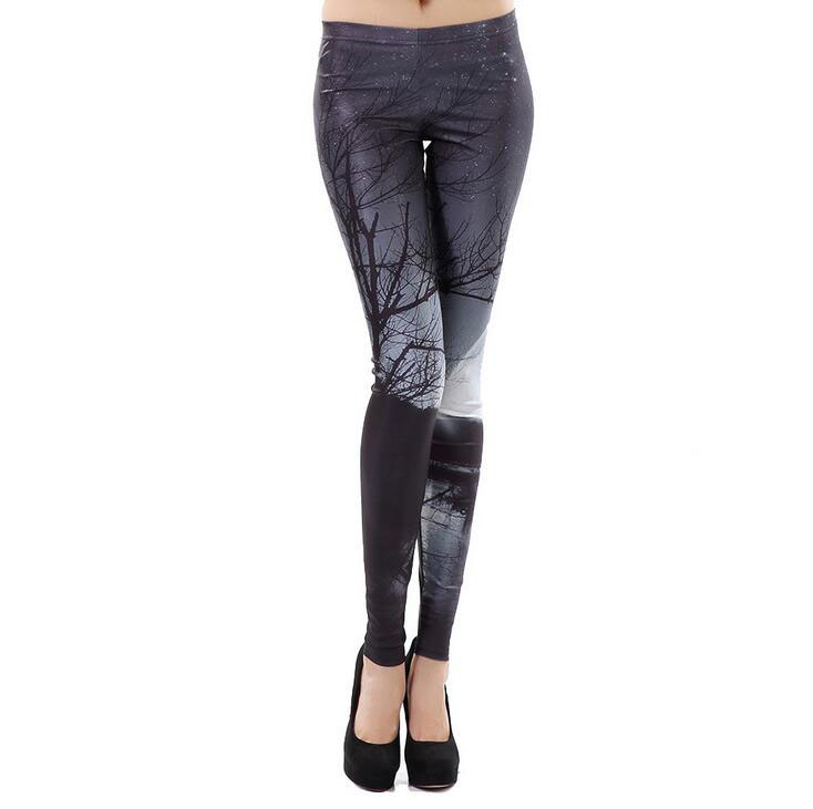 

Free ship High-end digital print design Women's Leggings trousers pants fashion ladies LW004 Womens Legging, Color 1