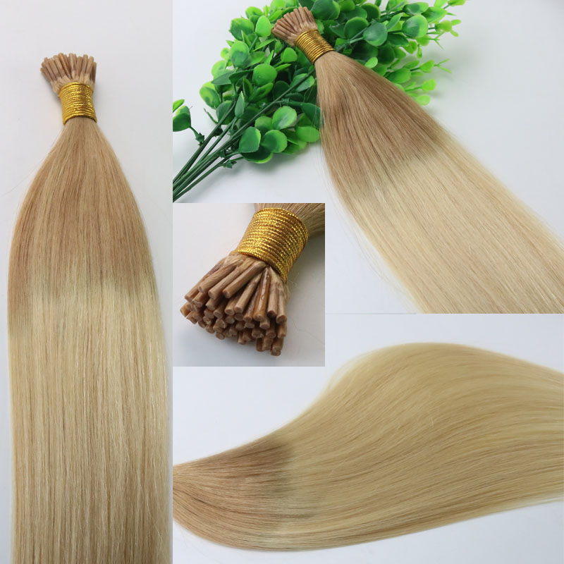 

Two Tone Dip Dye Ombre Hair 100Strands 100g/set I Stick tip Hair Pre-bonded Brazilian Remy Human Hair Extension