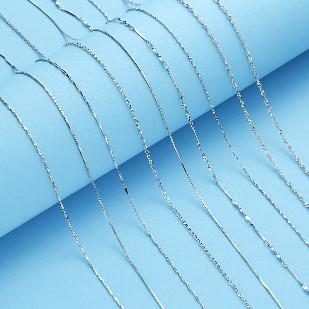 

925 sterling silver chain necklaces for women men different styles male female long necklace fashion jewelry collier femme 2017