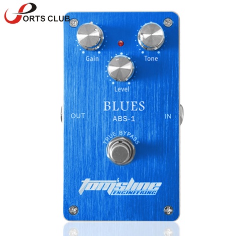 Livraison gratuite Mini pédale ABS-1 Blues distorsion pédale d'effet de guitare électrique boîtier en alliage d'aluminium True Bypass avec 3 bout