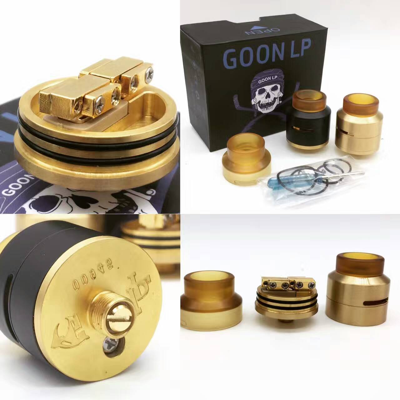 

528 custom Goon lp rda great quality suitable with timekeeper mod multi colors e cigarette atomizers