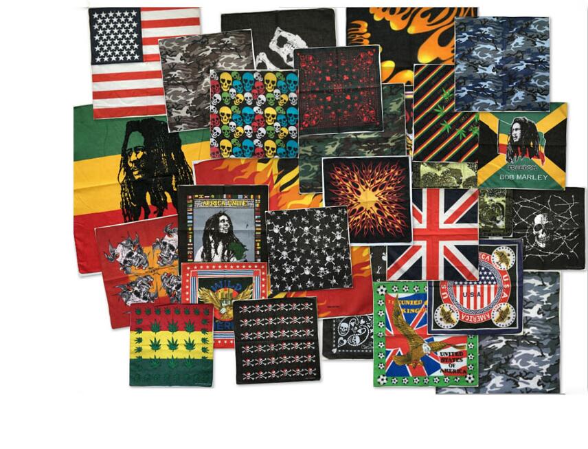 Bandana-Rasta 100/% coton Foulard bandeau BOB MARLEY Noir