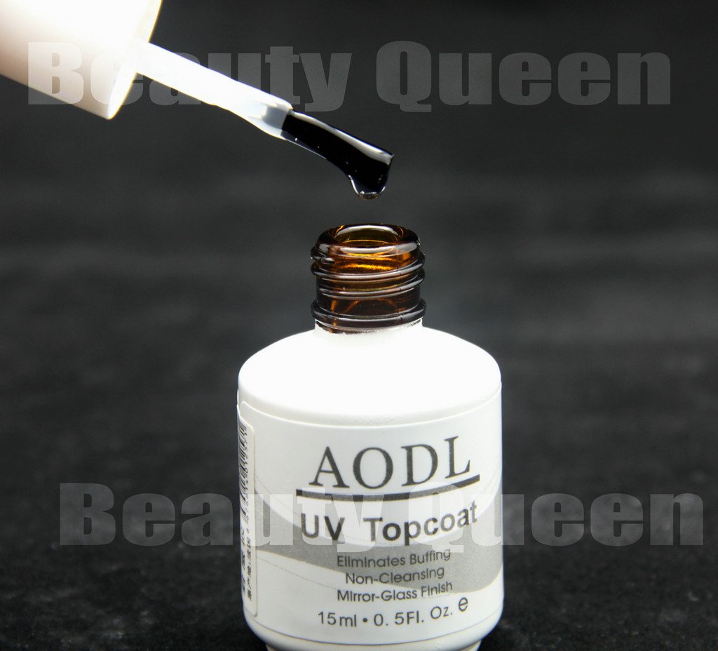 

Cleanser Top Coat * Fast Dry Sticky after Curing Proffession Salon Nail Art Soak Off Top Coat for UV Gel Polish LED NEW * AODL, Clear