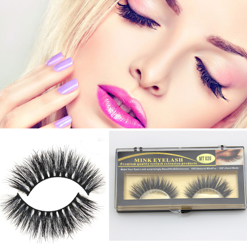 

Beauty Hand Made Thick Curly Horse Hair False Eyelashes Fake Eye Lashes Natural Long Mink Makeup Extension Tools