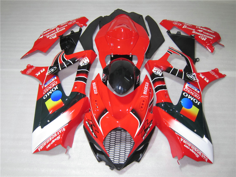 

Aftermarket body parts fairings for Suzuki GSXR1000 2005 2006 red black injection mold fairing kit GSXR1000 05 06 OT63, Same as picture