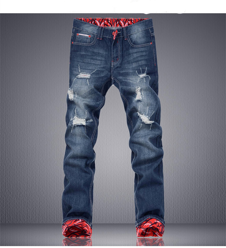 

Wholesale- 2015 new hot for men Slim straight casual Leisure jeans Ripped hip hop biker jeans homme denim trousers Overalls Cargo pants, 506