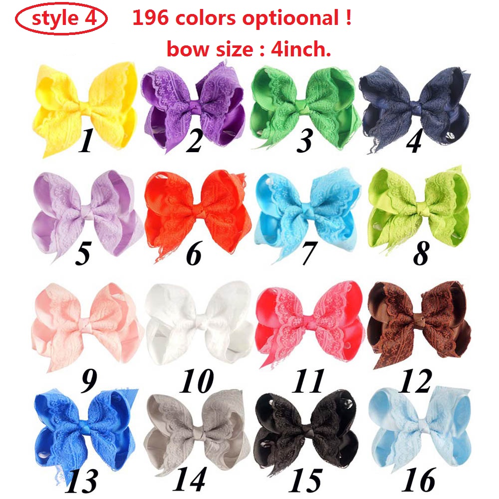 

20pcs Handmade Lace Ribbon Hair Bow With Clip For Baby Girls Kids Hair Accessories Headwear, Multi-color