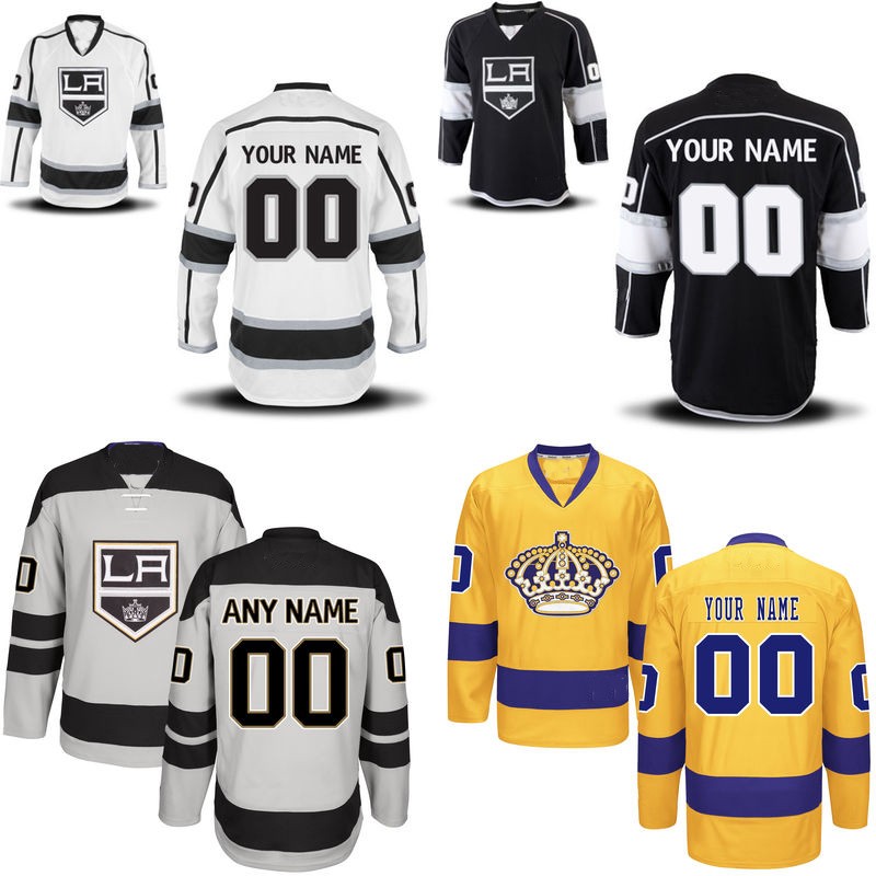 

Los Angeles Kings Jersey S-5XL Personalized Customized Jerseys With Any Name and Any Number 100% Stitched Embroidery Logos Hockey Jerseys, Yellow