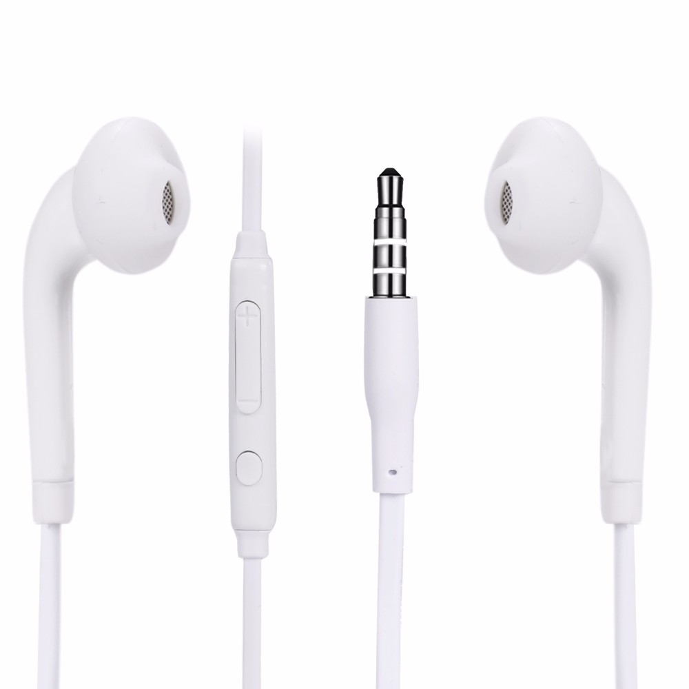 

Earphones For S6 S7 edge Note 7 Headphone High Quality In Ear Headset With Mic Volume Control, White