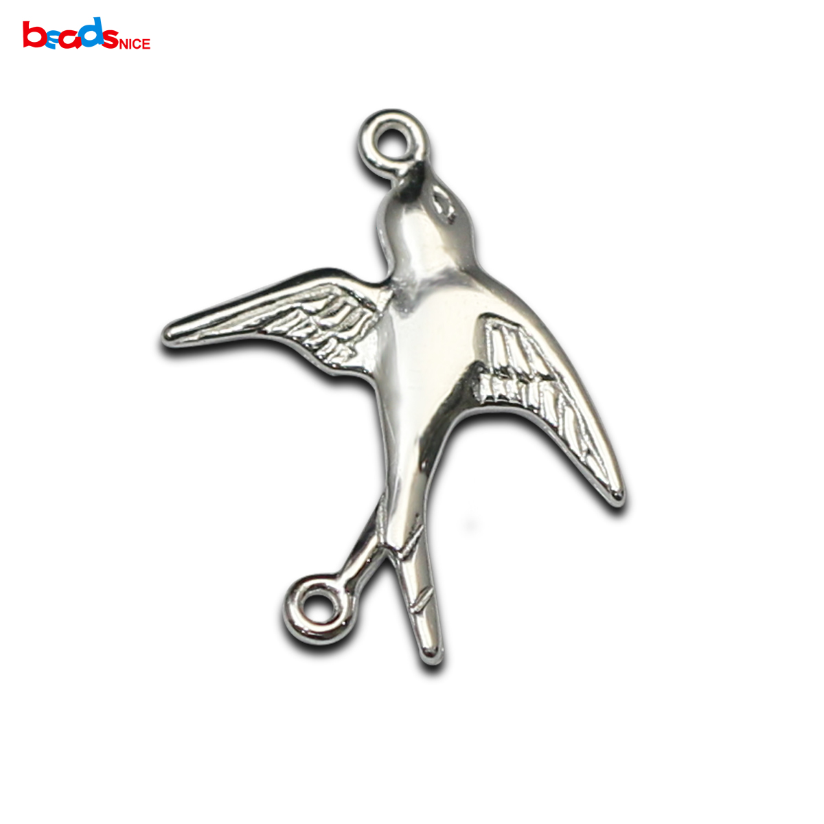 

925 Sterling Silver Bird Charm Small Birds Pendant Small Animal Charm for Charm Necklace or Bracelet Making ID36304