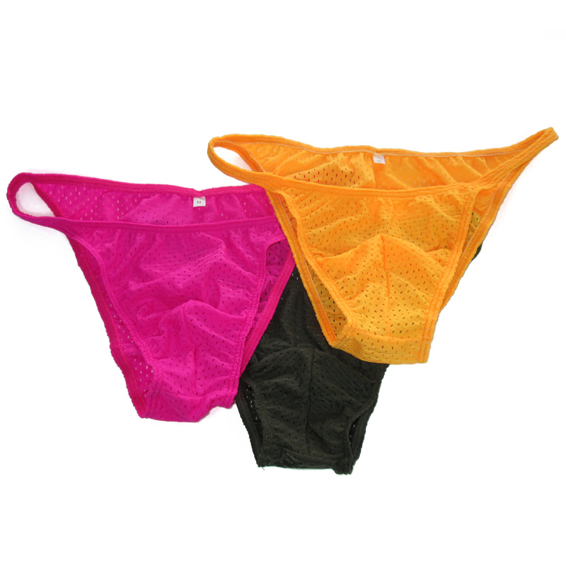 

New Mens String Bikini Fashional Panties G3775 Front Pouch Moderate Back Eyelet sport fabric mens underwear
