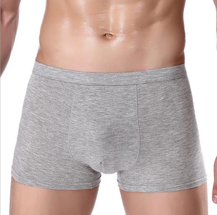 

Good A++ Modal men's Underpants underwear solid color large size in the waist underwears mens explosion models MU014 for men Underpant, As picture