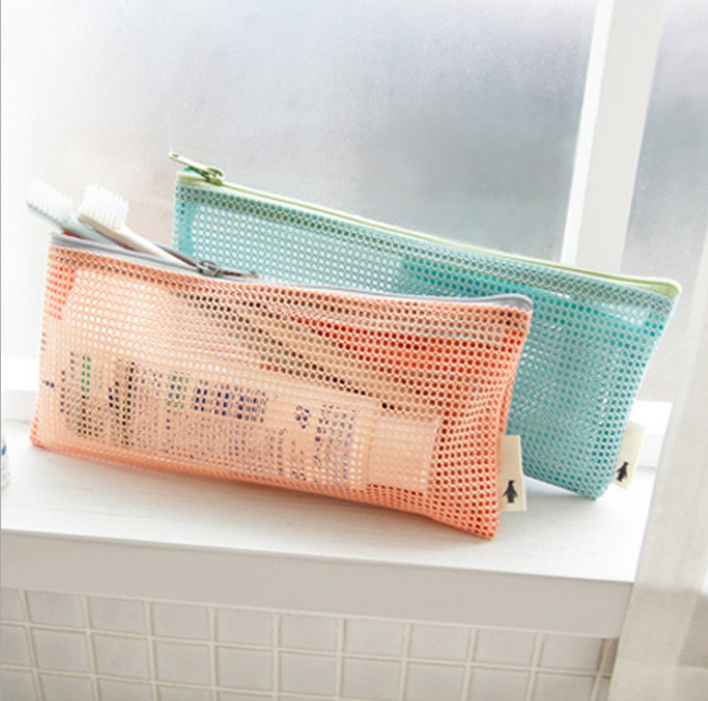 

20pcs reticular toiletry Transparent Cosmetic Bags Makeup Waterproof Clutch Bag, Sky blue