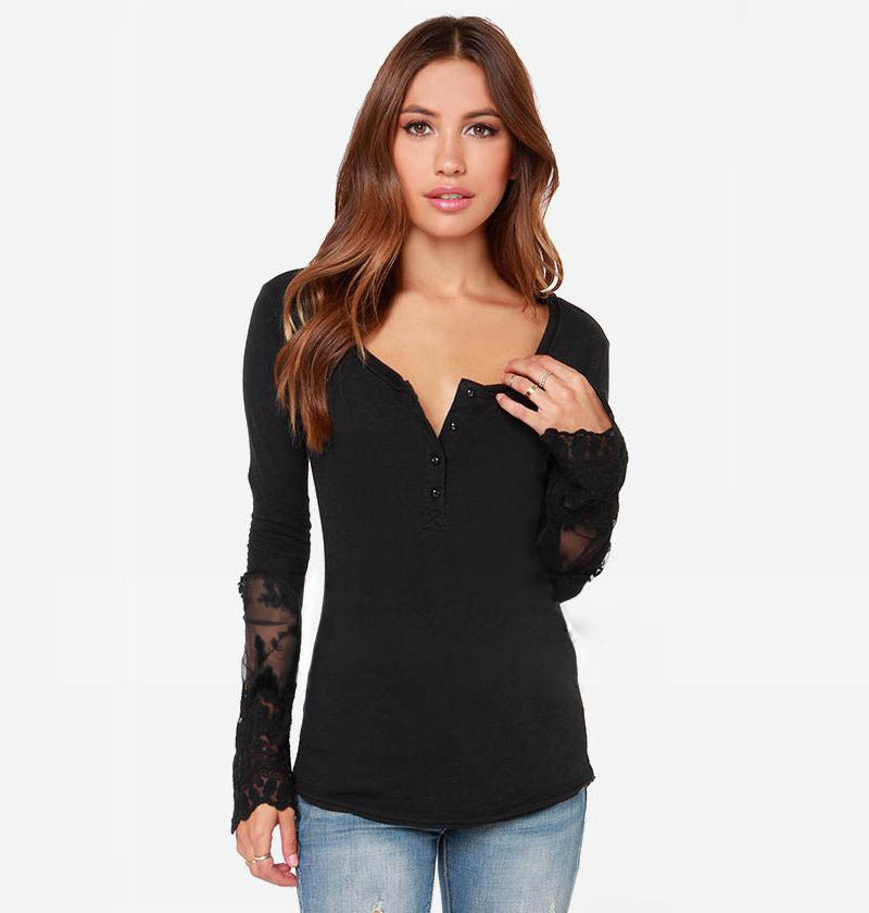

Ladies T Shirts Blouse Lace T-Shirt Tops Tees Women' Clothing Boho Womens Lace Casual Short Sleeve Long Tops Blouse T-Shirt Mini Dress, Black