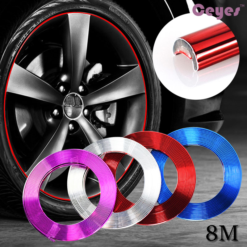 

8M/Roll Car Wheel Hub Tire Sticker Car Decorative for Mercedes W203 W210 W211 Auto decoration sticker Car Accessories Styling