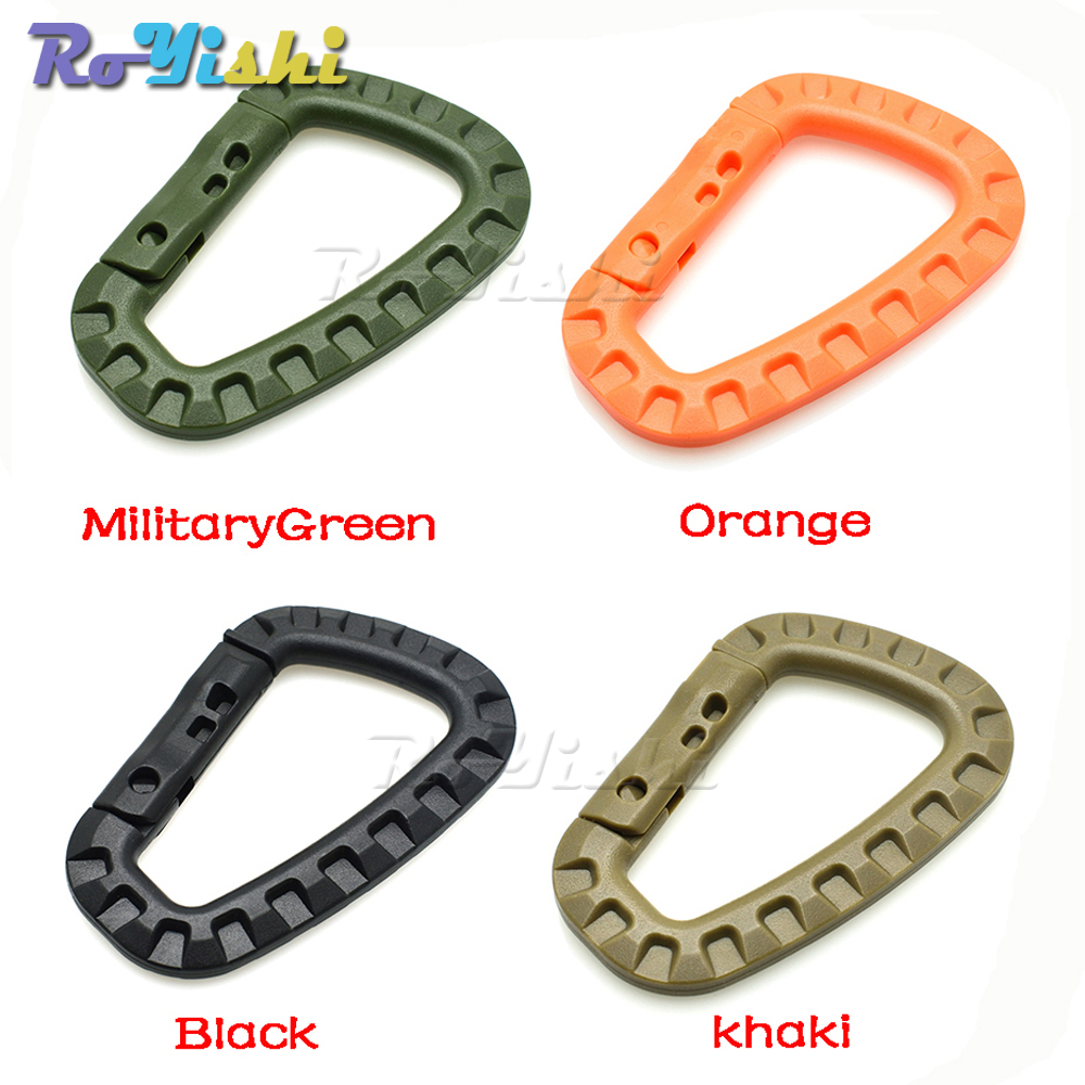 

10pcs/lot Carabiner Snap Hanging Hook D-Ring Strong Tactical Tac Link EDC Tool