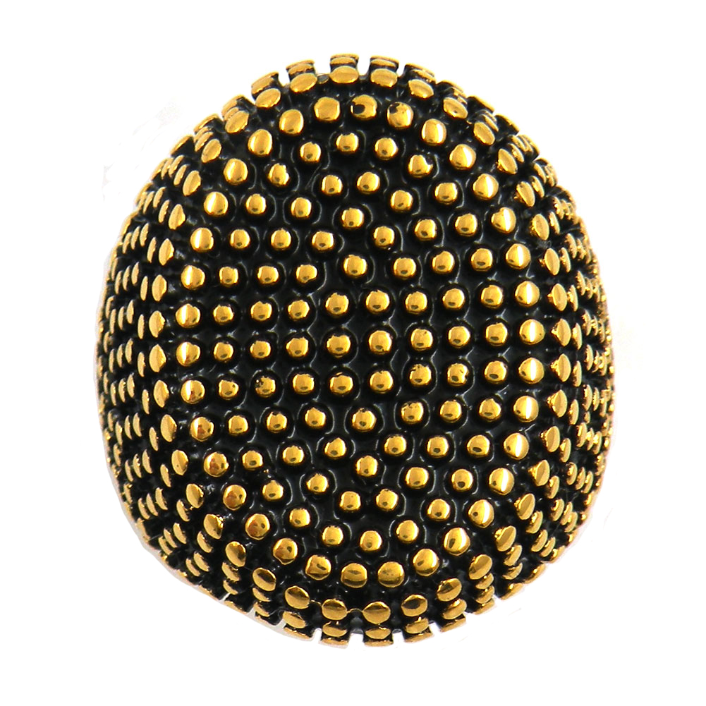 

STAINLESS STEEL mens or womens PUNK VINTAGE JEWELRY OVAL shape dot around Simple ring GIFT for brothers or sisters 12W97G