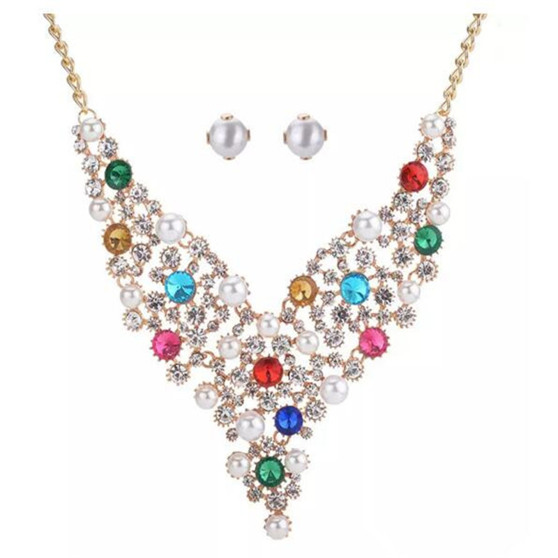 bridesmaids conjunto de joyas de plata esterlina Cristal de novia