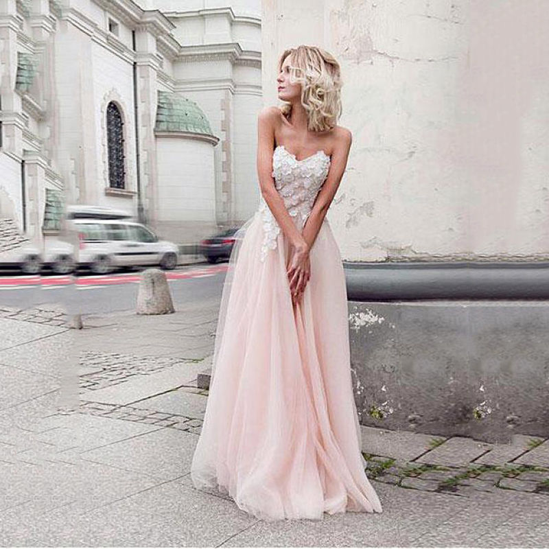 

Charming Tulle & Organza Sweetheart Neckline A-line Prom Dresses With Beaded Appliques Pink Prom Party Dresses Custom Made