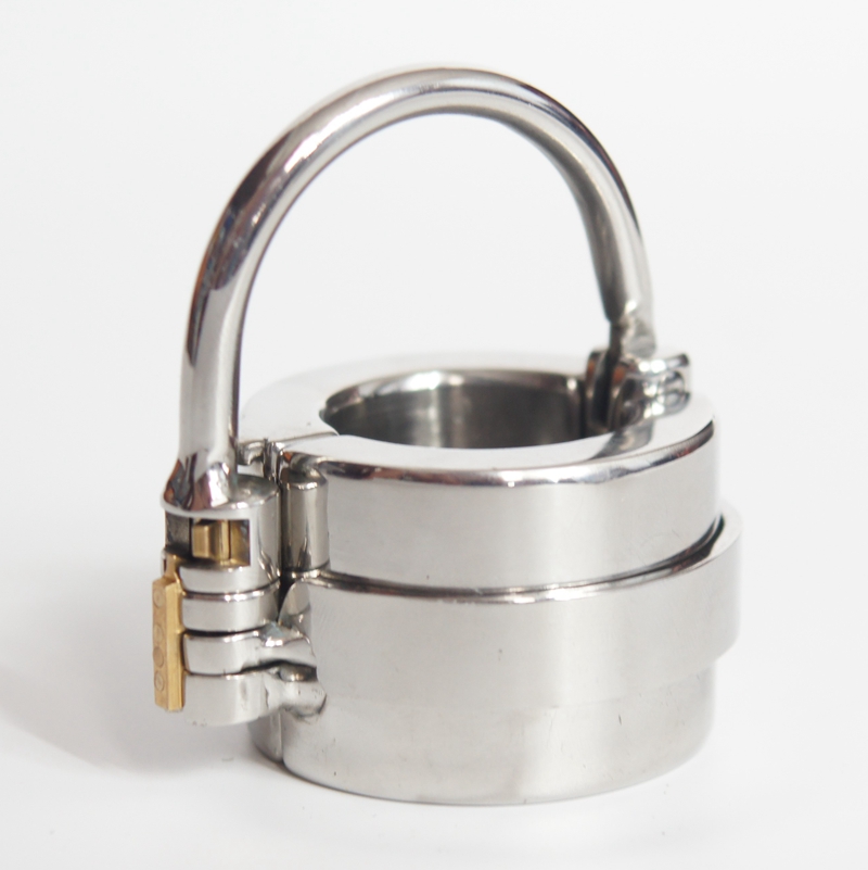 

NEW Stealth Lock Design Scrotum Pendant Stainless Steel Ball Stretchers Cock Ring Locking Testicle Stretched Restraint Chastity Bevice