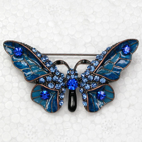 

Wholesale Rhinestone Enamel Butterfly Pin brooches C101903