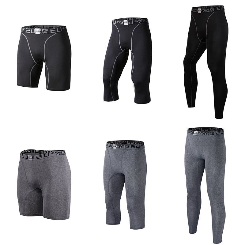 

Men's Compression Tight Pants Base Layer Breathable Running Leggings, Black