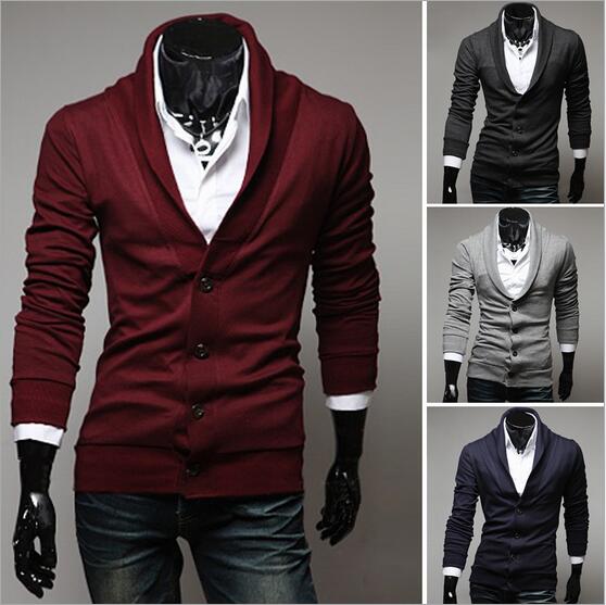 2016 New Fashion Men Knitwear Pullover Retro Knitted Wool Jumper Sweaters V-neck Cardigan Winter Men's sweater coat