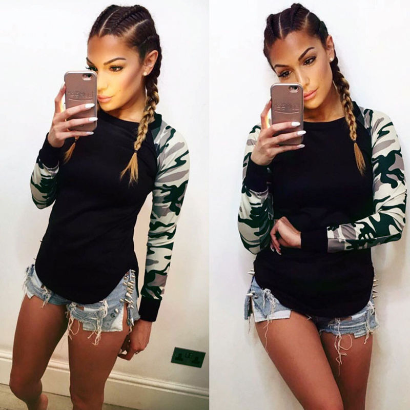 Wholesale- 2016 Spring Winter Women Sweatshirt Long Sleeve Round Neck Contrast Colors Hoodie Knit Thick Hoodies Sweatshirts plus size S-2XL